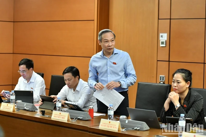 Đại biểu Phan Đức Hiếu (Thái Bình) phát biểu.