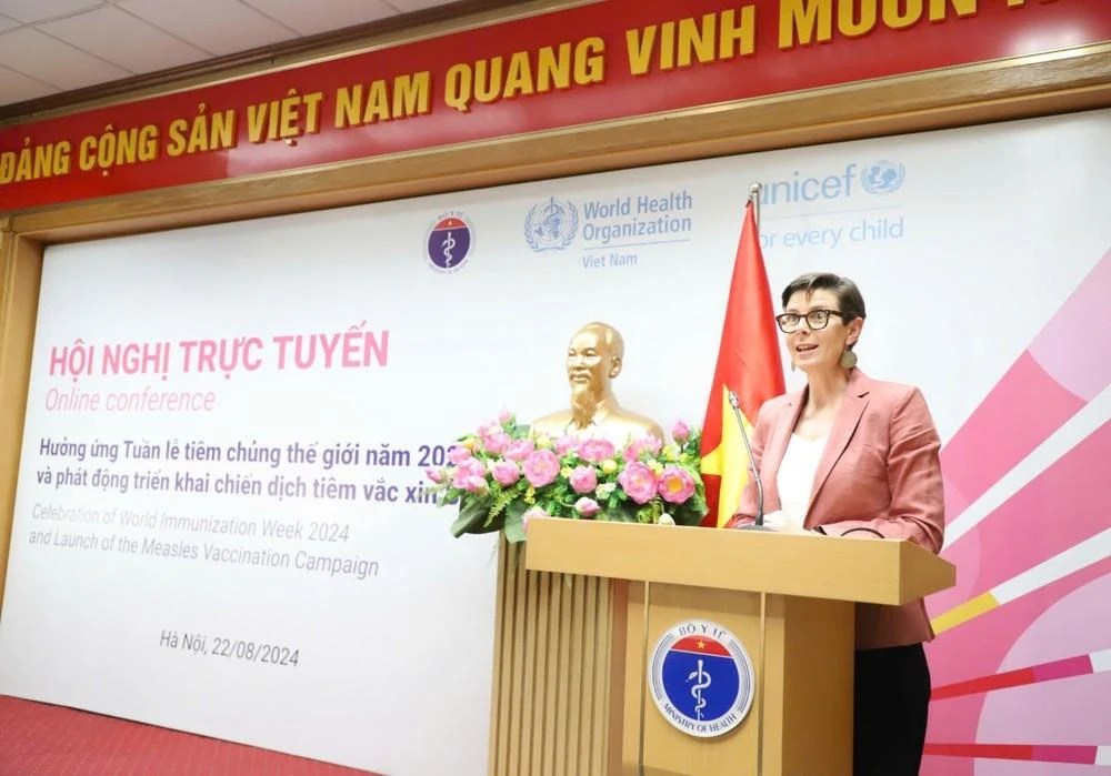 Bà Angela Pratt - Trưởng Đại diện WHO tại Việt Nam.
