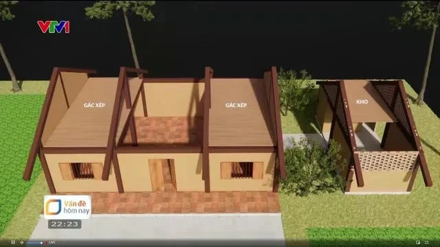 Thiết kế nhà ở tái định cư theo kiểu nhà sàn truyền thống của người Tày.