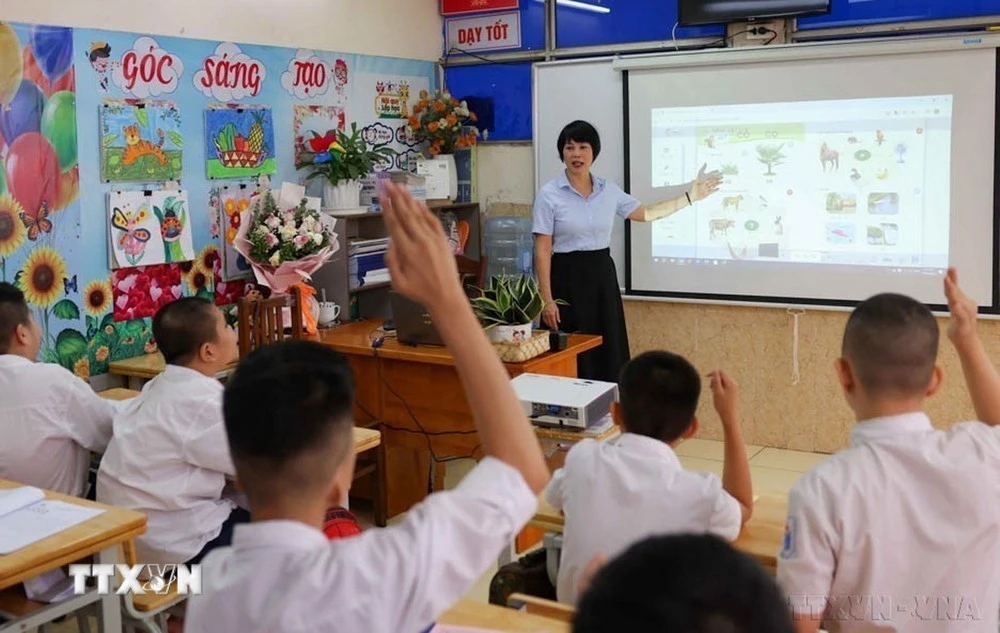 Một giờ học sôi nổi của học sinh khuyết tật Trường Tiểu học Bình Minh, quận Hoàn Kiếm, Hà Nội.