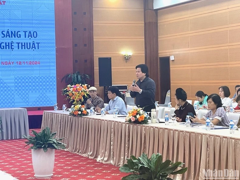 NSND Tống Toàn Thắng phát biểu tại hội thảo.