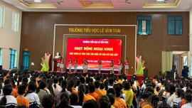 Phường Lào Cai: Các trường học đồng loạt ra quân tuyên truyền về công tác bầu cử