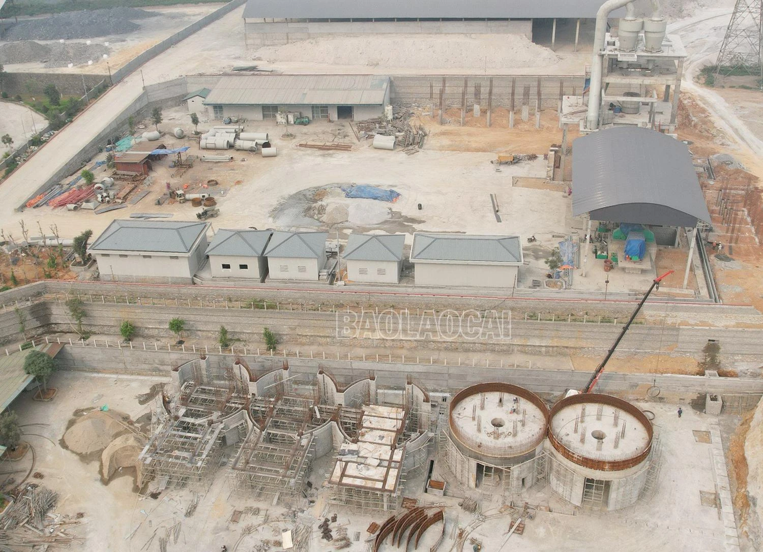 Khu vực đang đầu tư của Công ty Cổ phần Sản xuất và Thương mại Lao Kay - nơi xảy ra vụ tai nạn lao động ngày 2/8/2024.