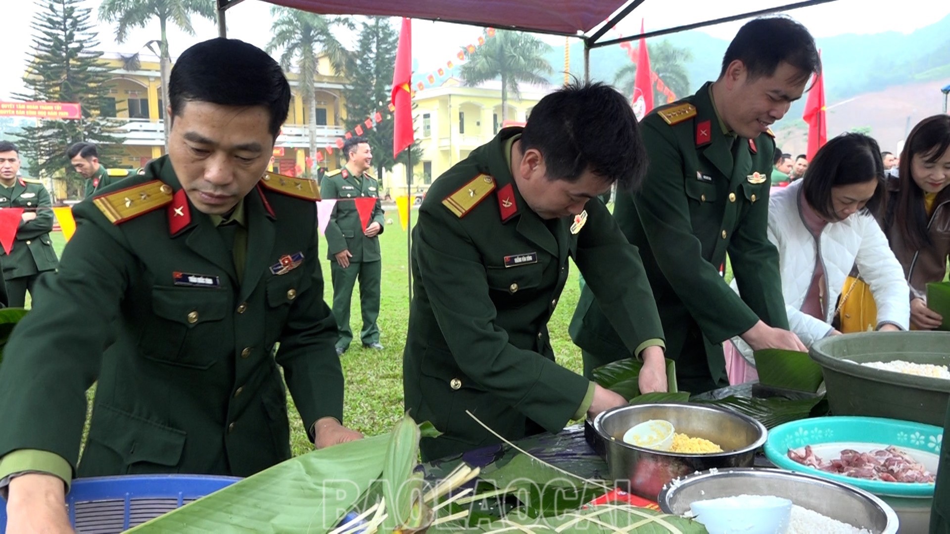 Các đội tham gia Hội thi gói bánh chưng Tết Nguyên đán Bính Ngọ 2026.
