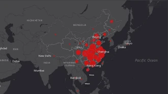 Bản đồ thời gian thực theo dõi dịch viêm phổi Vũ Hán
