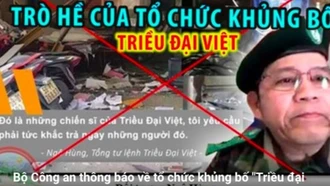 Thông báo về Tổ chức khủng bố “Triều đại Việt”