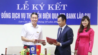 Triển khai dịch vụ thu tiền điện qua MB Bank Lào Cai