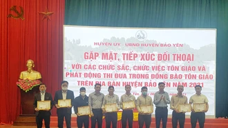 Huyện Bảo Yên gặp mặt, đối thoại với các chức sắc, chức việc tôn giáo