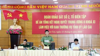 Đoàn công tác Trung ương làm việc với Ban Thường vụ Tỉnh ủy về thực hiện Nghị quyết Trung ương 8 khóa XI