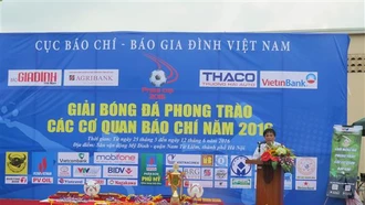 Chính thức khai mạc Giải bóng đá phong trào các cơ quan báo chí Press cup 2016