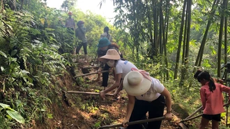 Hội Nông dân xã Tả Phời khởi công công trình chào mừng Ngày thành lập Hội Nông dân Việt Nam