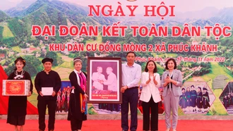 Phó Bí thư Tỉnh ủy Hoàng Giang dự Ngày hội đại đoàn kết toàn dân tộc tại Bảo Yên