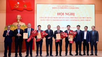 Công bố quyết định chuyển giao, tiếp nhận tổ chức đảng, đảng viên