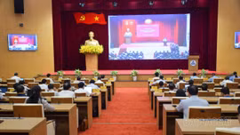 Toàn cảnh Lớp Bồi dưỡng nâng cao năng lực, xử lý tình huống thực tiễn đối với cán bộ cơ sở.
