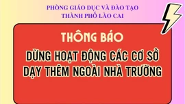 Dừng hoạt động các cơ sở dạy thêm, học thêm ngoài nhà trường đã được công khai trong năm học 2024 - 2025