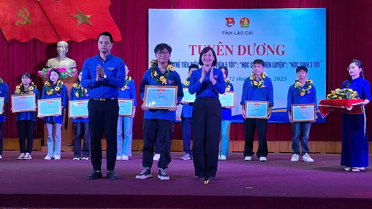 Lãnh đạo Tỉnh đoàn khen thưởng cho học sinh đạt Danh hiệu “Học sinh 3 tốt” cấp tỉnh năm học 2024 - 2025. hoc-sinh-3-tot.jpg