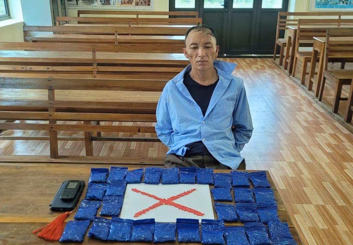 Đối tượng Giàng Sí Di cùng tang vật bị bắt giữ trong chuyên án do Đoàn 1 chủ trì đấu tranh, triệt phá.