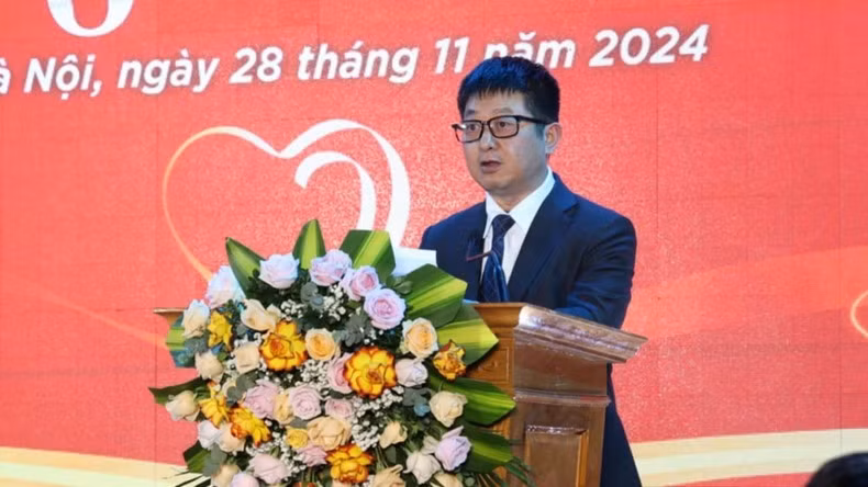 Phó Giám đốc Trung tâm Xúc tiến Đầu tư, Thương mại, Du lịch thành phố Hà Nội Bùi Duy Quang phát biểu khai mạc Chương trình.