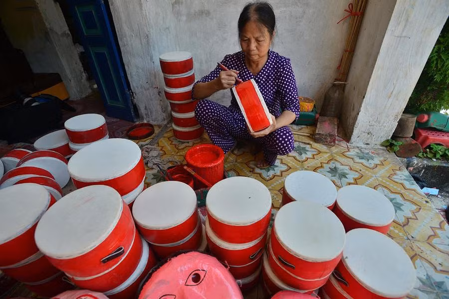 Ngôi làng lưu giữ những nét văn hóa truyền thống dành cho trẻ em dịp Trung thu.