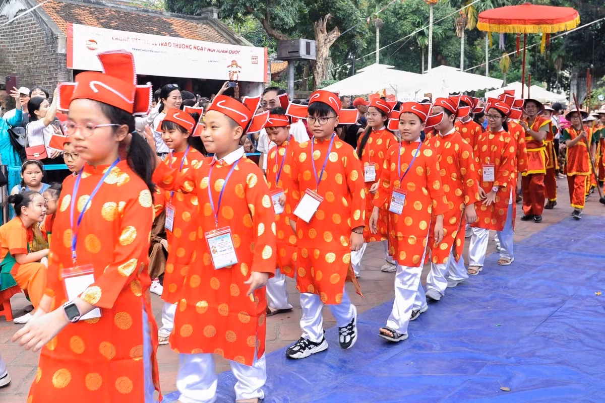 Nghi lễ “rước Trạng” được tổ chức long trọng tại khuôn viên Di tích Văn Miếu - Quốc Tử Giám
