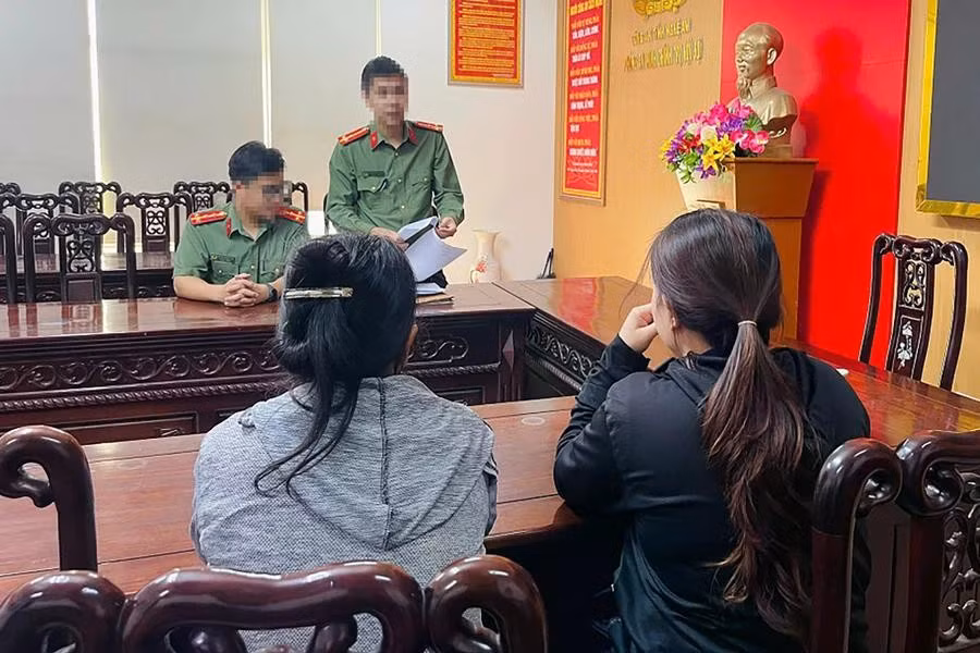 Công an làm việc với 2 người phụ nữ tung tin đồn thất thiệt.