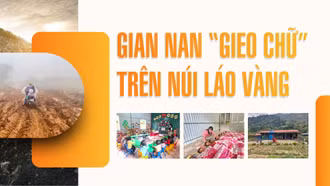 Gian nan “gieo chữ” trên núi Láo Vàng