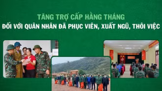 [Infographic] Tăng trợ cấp hằng tháng đối với quân nhân đã phục viên, xuất ngũ, thôi việc