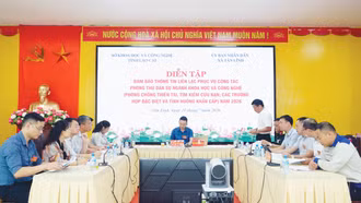 Lào Cai diễn tập bảo đảm thông tin liên lạc trong tình huống thiên tai, sạt lở khẩn cấp