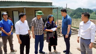 Phó Chủ tịch Thường trực Ủy ban MTTQ Việt Nam tỉnh Hà Đức Minh kiểm tra, chỉ đạo công tác phòng, chống lụt bão
