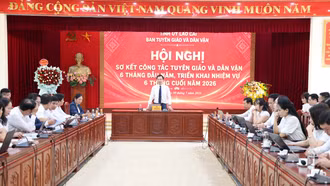 Ban Tuyên giáo và Dân vận Tỉnh ủy gặp mặt kỷ niệm 96 năm Ngày truyền thống ngành Tuyên giáo của Đảng và sơ kết công tác tuyên giáo, dân vận 6 tháng đầu năm 2026