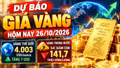 Giá vàng hôm nay 26/10/2026: SJC giảm, vàng thế giới phục hồi nhẹ