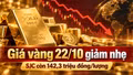 Giá vàng hôm nay 22/10: SJC giảm ngày thứ ba, vàng thế giới phục hồi?