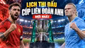 Lịch thi đấu Cúp Liên đoàn Anh mới nhất: MU, Man City lần lượt ra quân