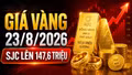 Giá vàng hôm nay 23/8: SJC tăng tiếp, vàng nhẫn tiến sát 150 triệu đồng