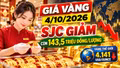 Giá vàng hôm nay 4/10/2026: SJC giảm tiếp, vàng nhẫn đồng loạt điều chỉnh