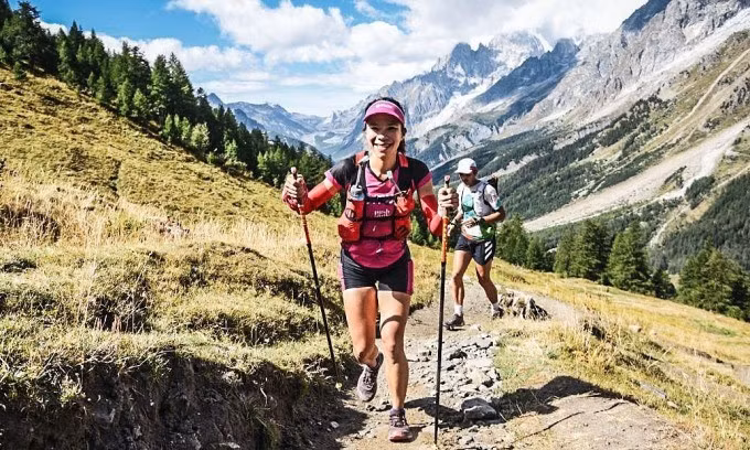 Hà Hậu sẽ lần đầu thử sức ở cự ly 160km tại Western States Endurance Run. Ảnh: Sportograf