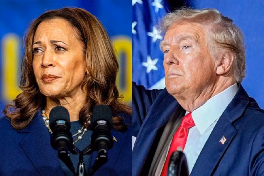 Phó Tổng thống Mỹ Kamala Harris và ông Donald Trump. Ảnh: NBC