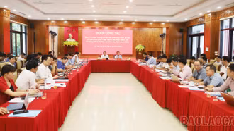 Bộ trưởng, Chủ nhiệm Ủy ban Dân tộc Hầu A Lềnh làm việc với tỉnh Lào Cai về việc thực hiện các chương trình MTQG