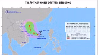 Thời tiết hôm nay (11/6): Áp thấp nhiệt đới di chuyển chậm trên Biển Đông
