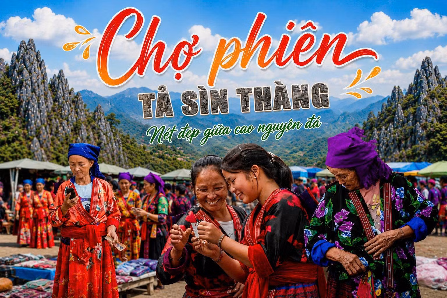 Mang mùa xuống chợ phiên