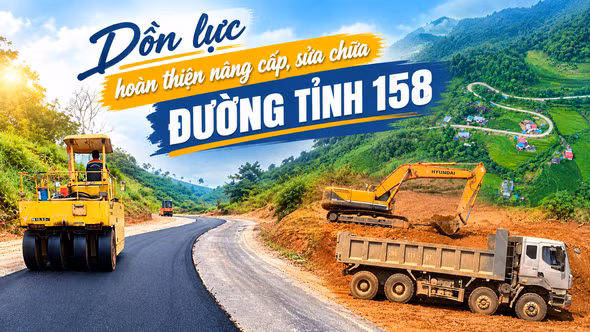 Dồn lực hoàn thiện nâng cấp, sửa chữa đường tỉnh 158