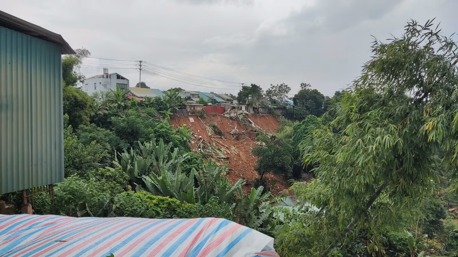 Vị trí sạt lở.