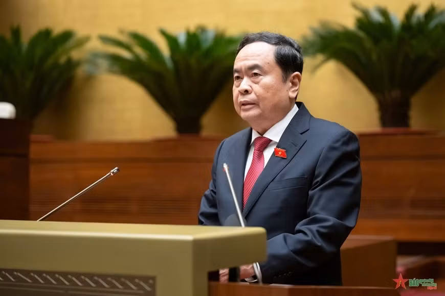 Chủ tịch Quốc hội Trần Thanh Mẫn phát biểu bế mạc kỳ họp.