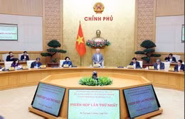 Phiên họp thứ nhất của Ban chỉ đạo thực hiện sắp xếp, tổ chức lại đơn vị hành chính các cấp và xây dựng mô hình tổ chức chính quyền địa phương 2 cấp. Ảnh: VGP