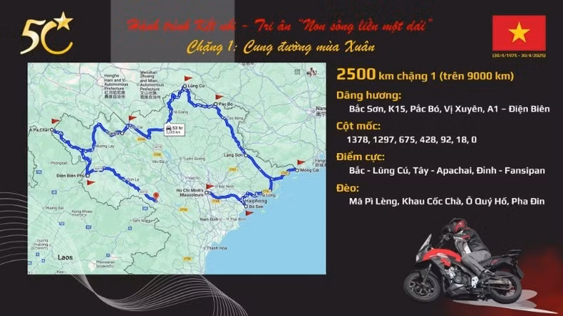 Ngay sau Lễ dâng hương, các thành viên Hội Biển đảo Việt Nam bắt đầu ngay Chặng 1 của hành trình.