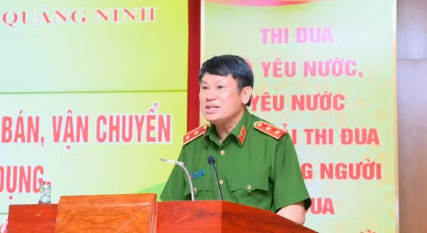 Trung tướng Nguyễn Văn Viện, Cục trưởng Cục Cảnh sát điều tra tội phạm về ma túy phát biểu tại Hội nghị.