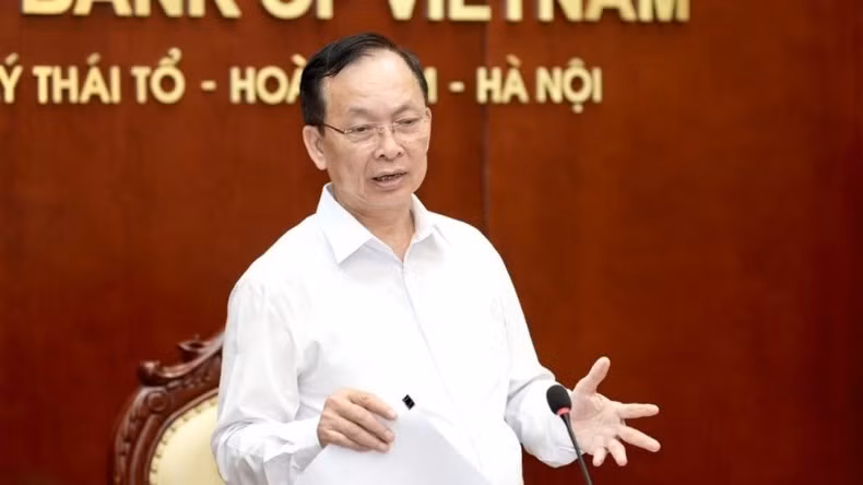 Phó Thống đốc Thường trực Ngân hàng Nhà nước Đào Minh Tú phát biểu tại buổi làm việc.