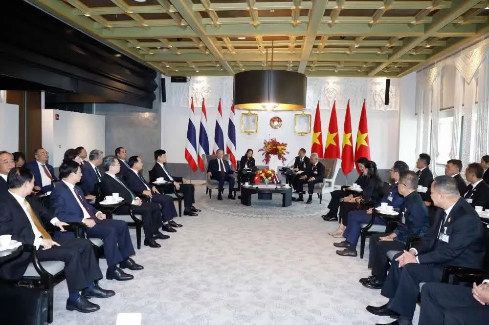 Tổng Bí thư, Chủ tịch nước Tô Lâm hội kiến Chủ tịch Quốc hội Thái Lan Sophon Saram.