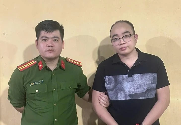 Bị can Phạm Ngọc Mạnh tại cơ quan công an - Ảnh: Công an cung cấp