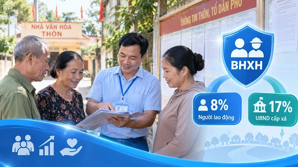 Mức đóng BHXH với người hoạt động không chuyên trách.